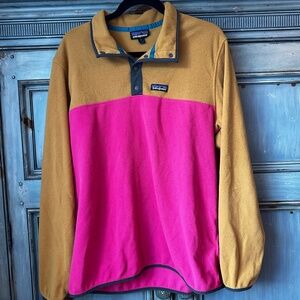 Patagonia Men's Micro D Snap T Fleece Pullover Two Tone Size L